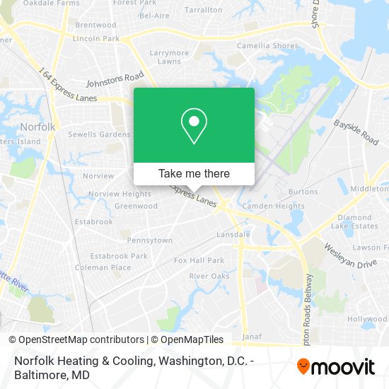 Norfolk Heating & Cooling map