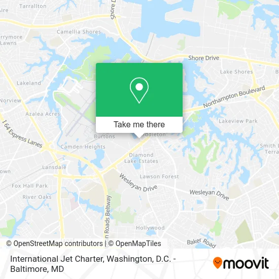 International Jet Charter map