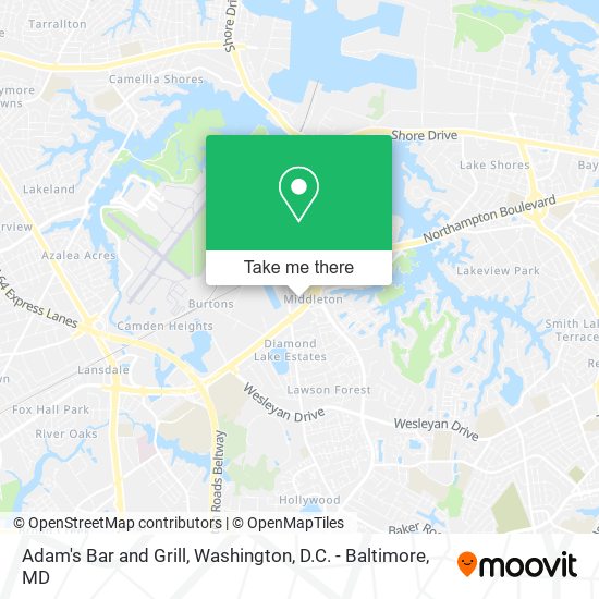 Adam's Bar and Grill map
