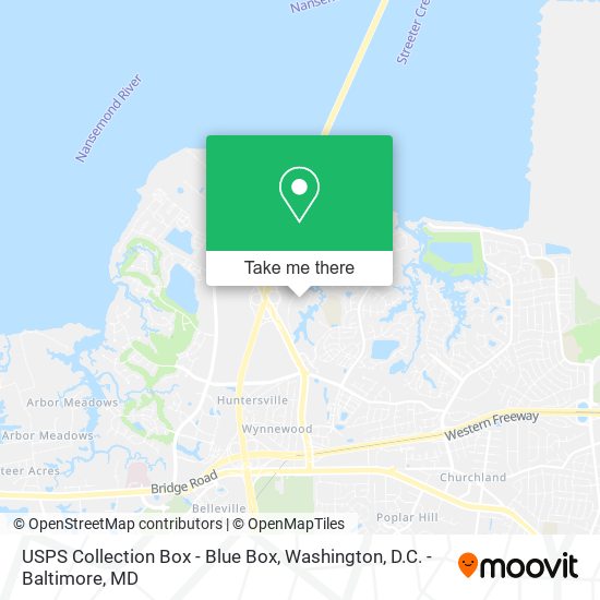 USPS Collection Box - Blue Box map
