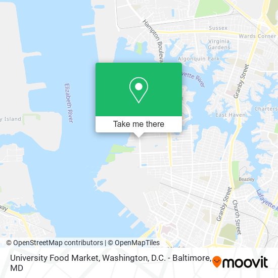 University Food Market map