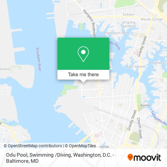 Mapa de Odu Pool, Swimming /Diving