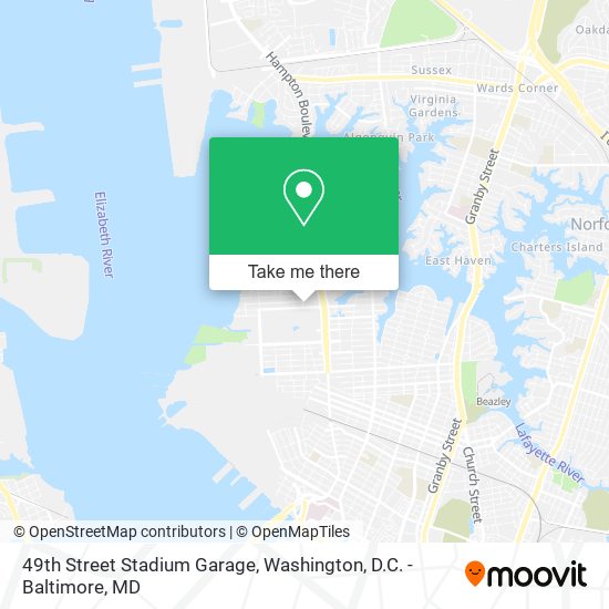 Mapa de 49th Street Stadium Garage