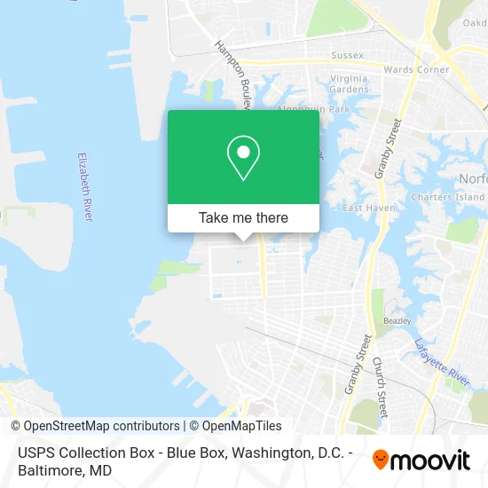 USPS Collection Box - Blue Box map