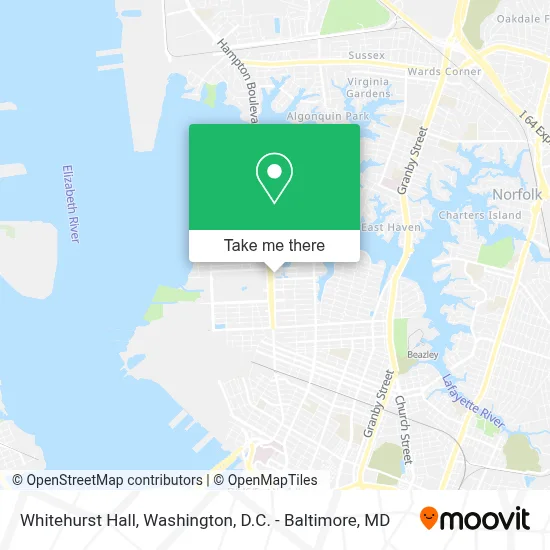 Whitehurst Hall map