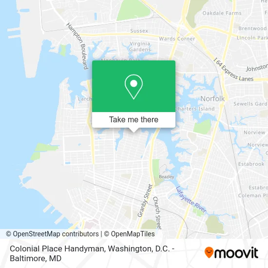 Colonial Place Handyman map