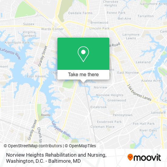 Norview Heights Rehabilitation and Nursing map