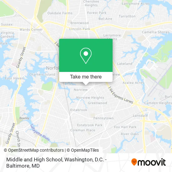 Mapa de Middle and High School