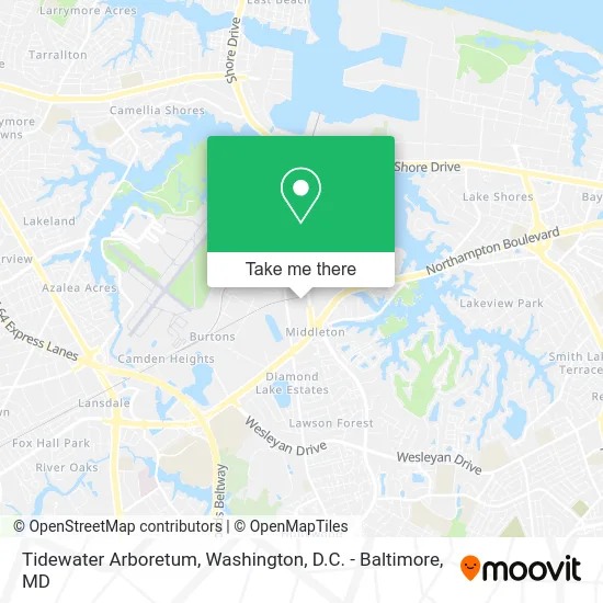 Tidewater Arboretum map