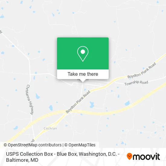 USPS Collection Box - Blue Box map