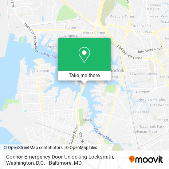 Mapa de Connor Emergency Door Unlocking Locksmith