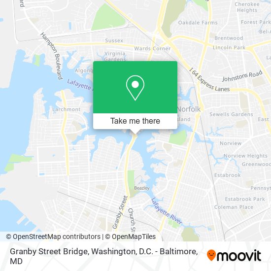Mapa de Granby Street Bridge