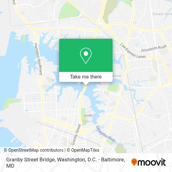 Granby Street Bridge map