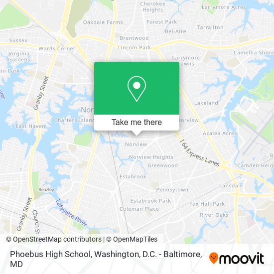 Phoebus High School map