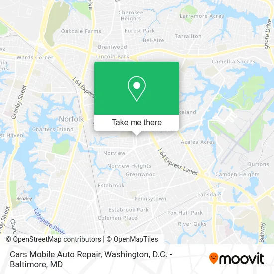 Cars Mobile Auto Repair map