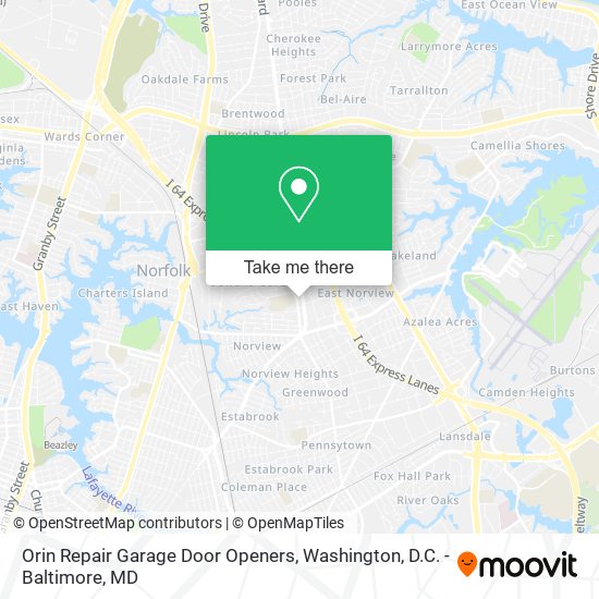 Mapa de Orin Repair Garage Door Openers