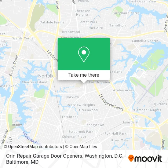 Orin Repair Garage Door Openers map