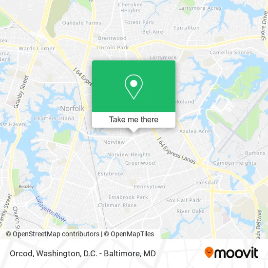 Orcod map