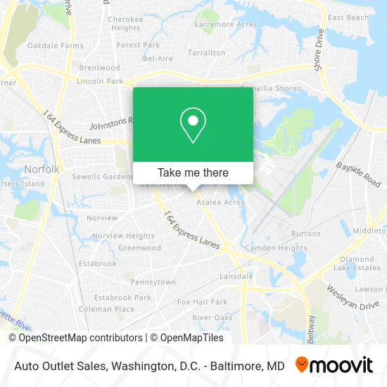 Auto Outlet Sales map