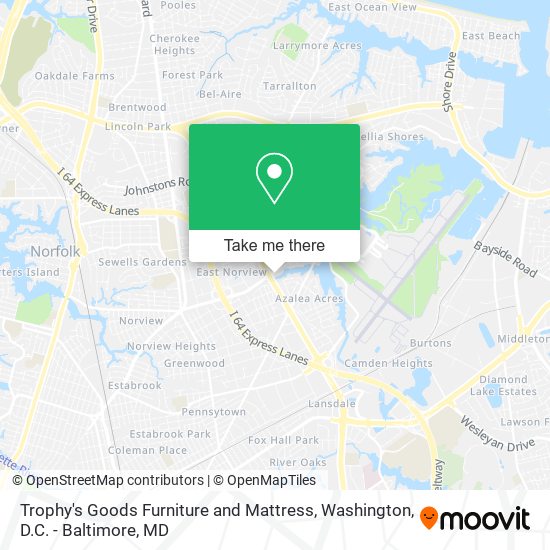 Mapa de Trophy's Goods Furniture and Mattress