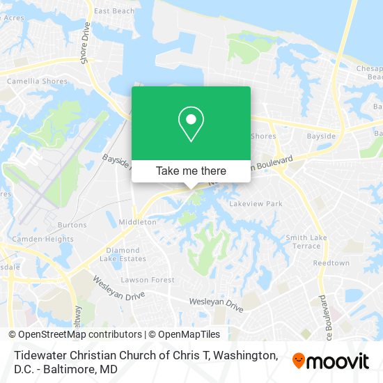 Tidewater Christian Church of Chris T map