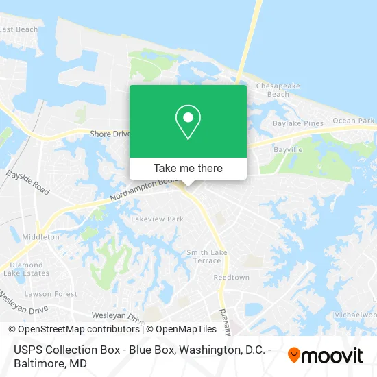 USPS Collection Box - Blue Box map