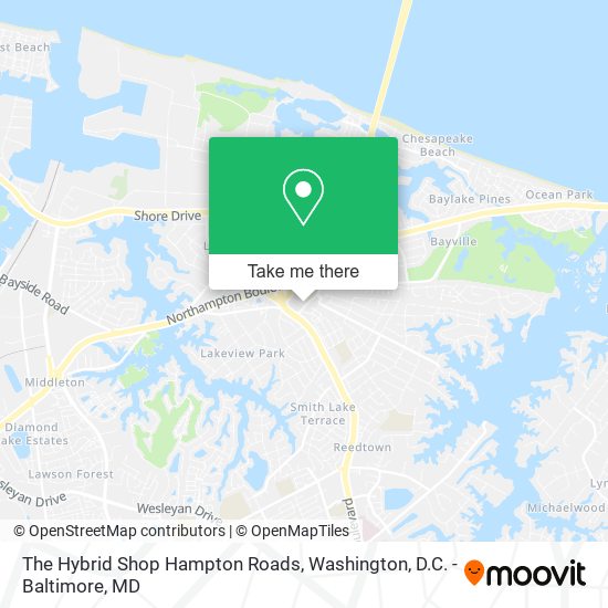 Mapa de The Hybrid Shop Hampton Roads