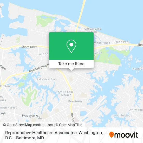 Reproductive Healthcare Associates map