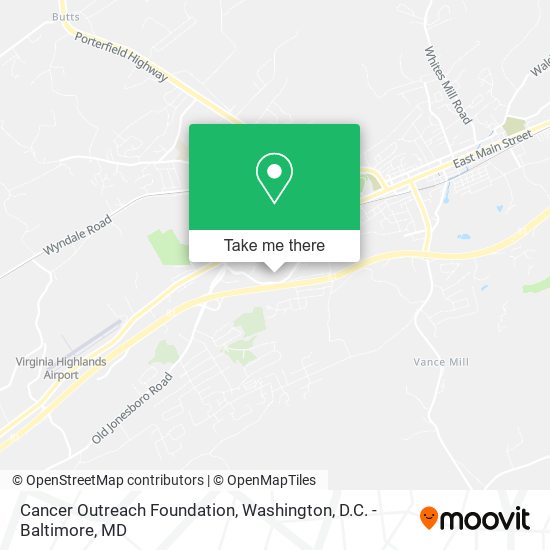 Cancer Outreach Foundation map