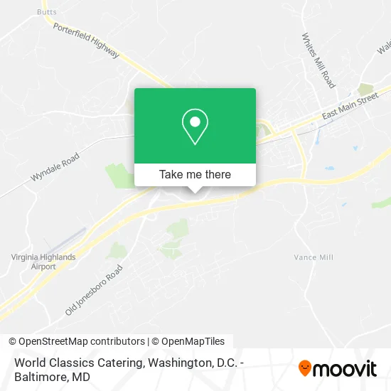 World Classics Catering map