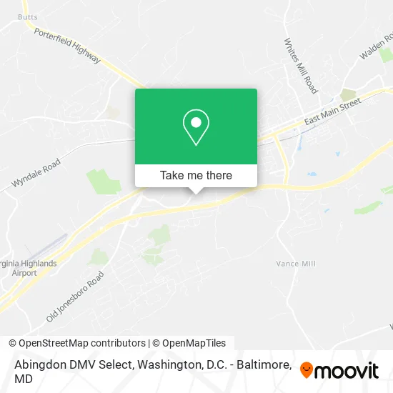 Abingdon DMV Select map