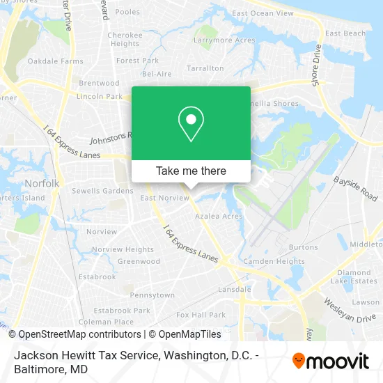 Jackson Hewitt Tax Service map