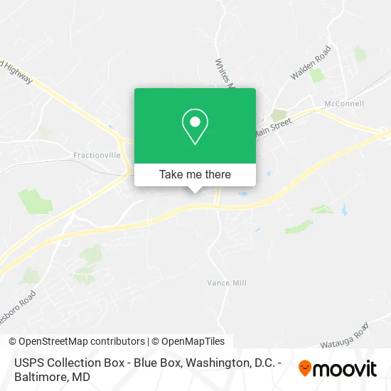 USPS Collection Box - Blue Box map
