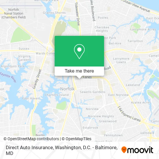 Direct Auto Insurance map