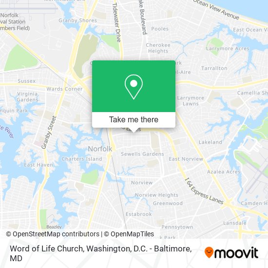 Mapa de Word of Life Church
