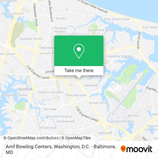Amf Bowling Centers map