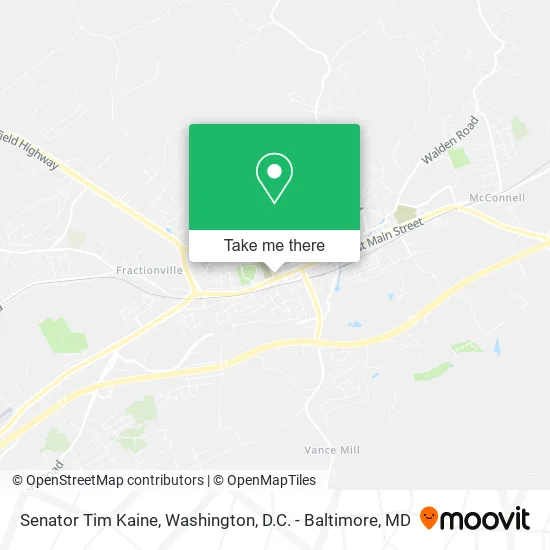 Senator Tim Kaine map