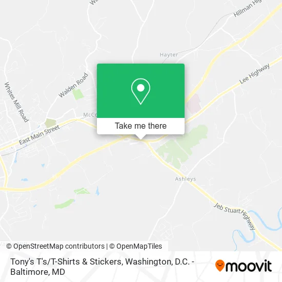 Mapa de Tony's T's/T-Shirts & Stickers