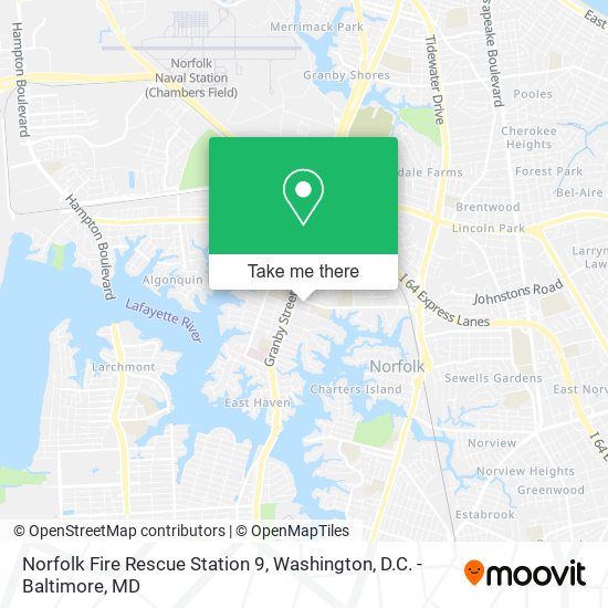 Mapa de Norfolk Fire Rescue Station 9