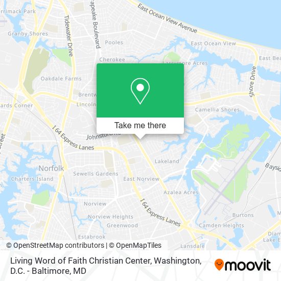 Mapa de Living Word of Faith Christian Center