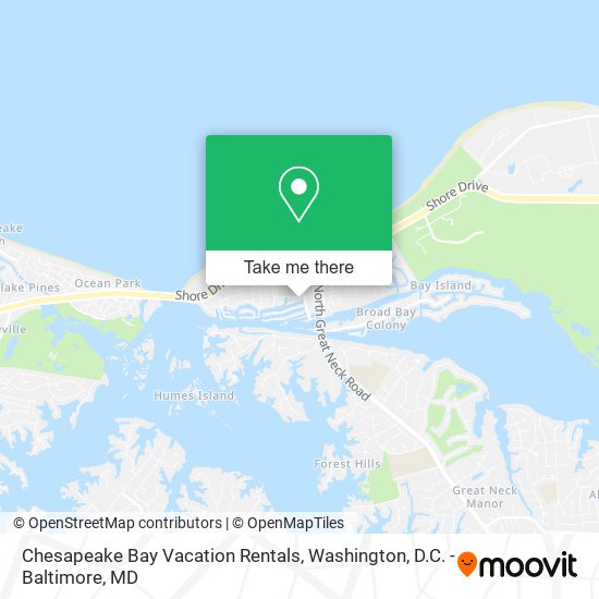 Chesapeake Bay Vacation Rentals map