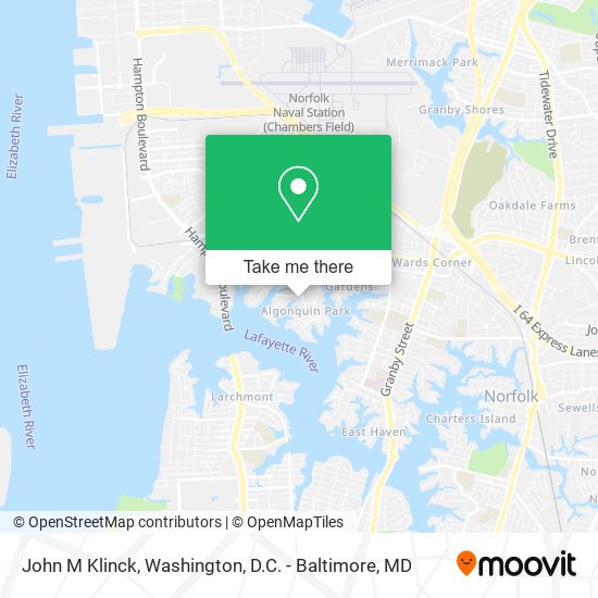 John M Klinck map