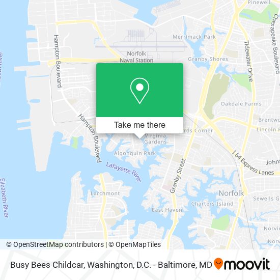 Busy Bees Childcar map