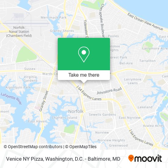 Venice NY Pizza map