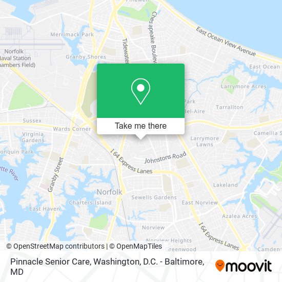 Pinnacle Senior Care map