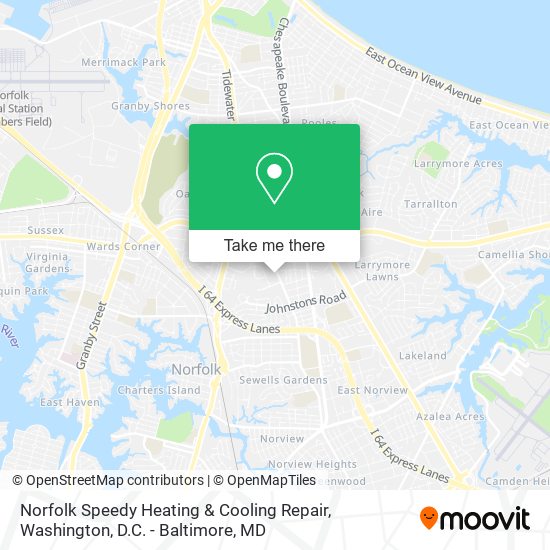 Norfolk Speedy Heating & Cooling Repair map