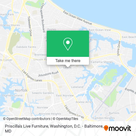Priscilla's Live Furniture map