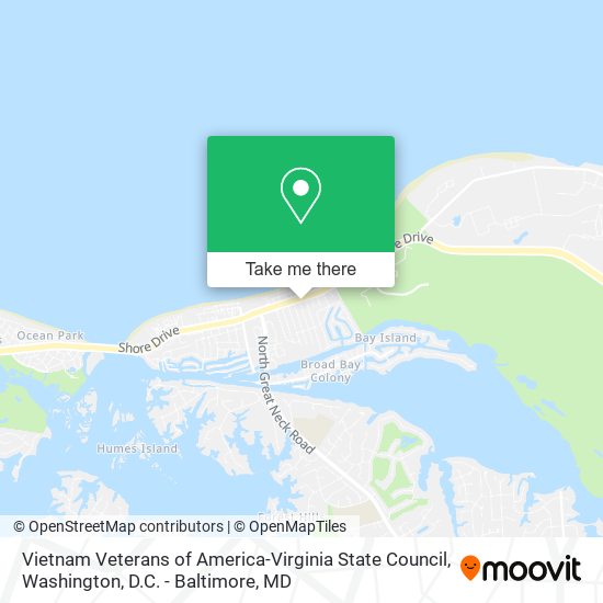 Mapa de Vietnam Veterans of America-Virginia State Council