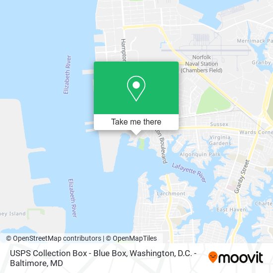USPS Collection Box - Blue Box map