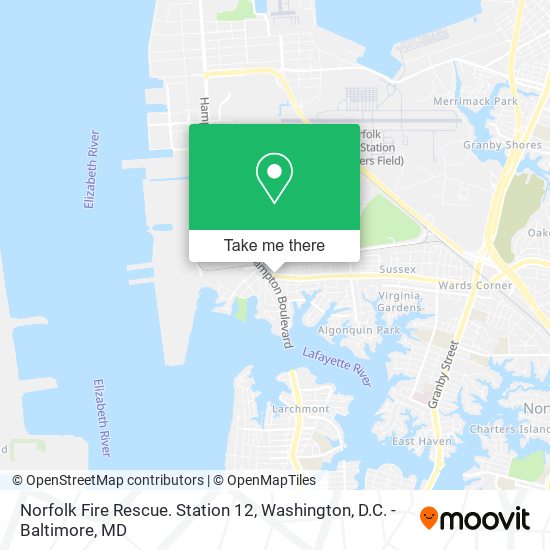 Norfolk Fire Rescue. Station 12 map